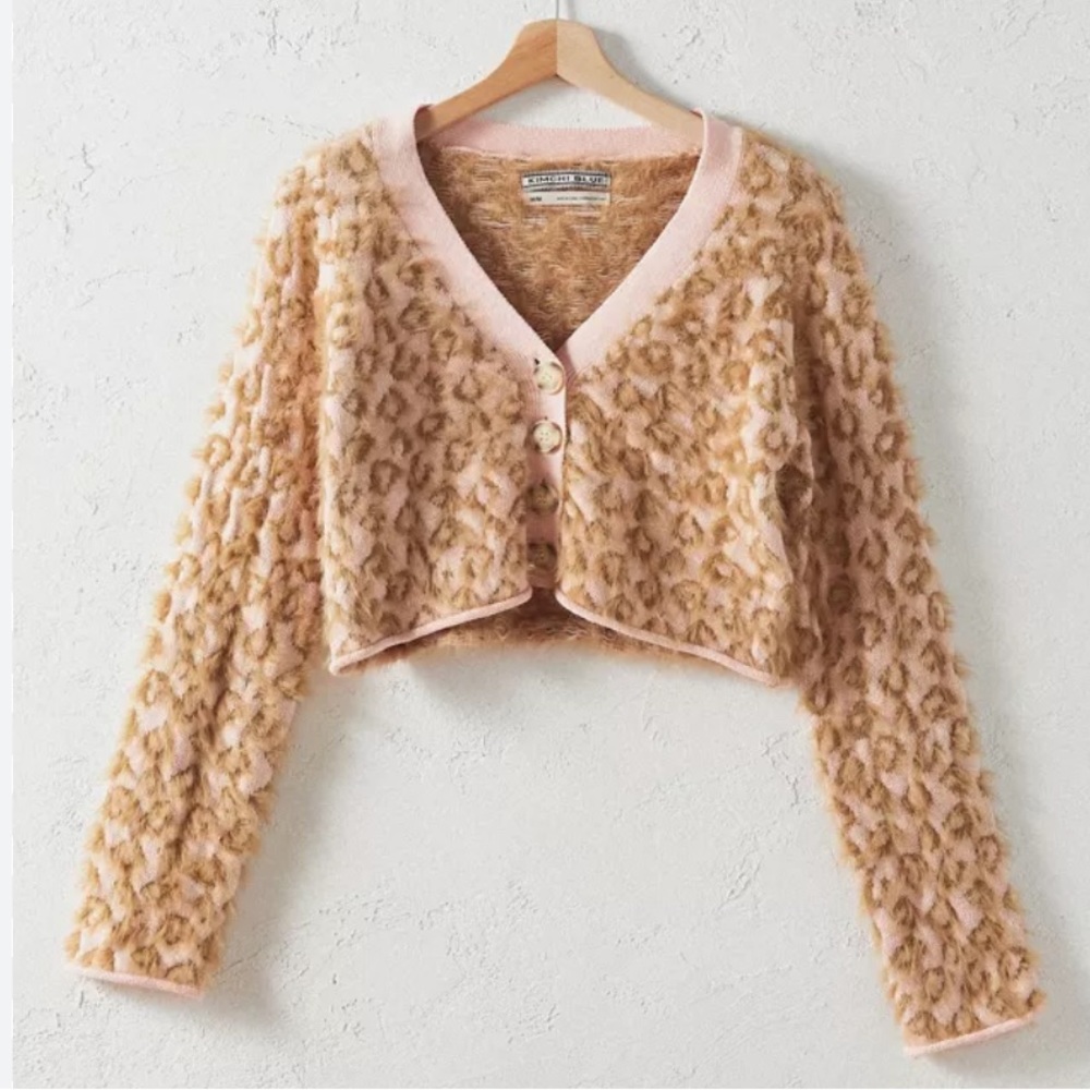 Kimchi Blue meo cardigan animal print XS